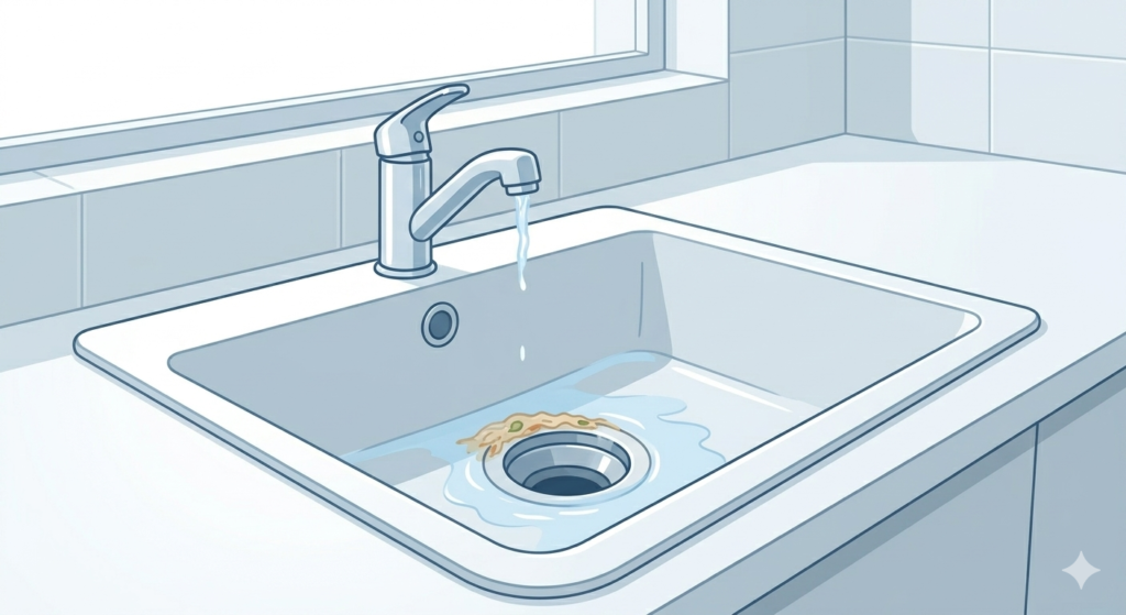 【お役立ちコラム】排水溝詰まりの原因と解消法|場所別の掃除方法のトップ画像